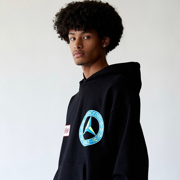 AWGE X Mercedes Benz - ASAP Mob A$AP Rocky Long Sleeve Black Pants Sweats Hoodie - Picture 3 of 8